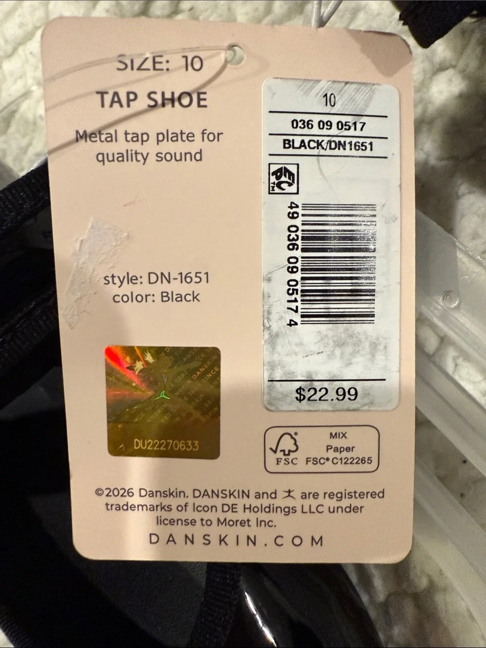 Danskin shiny finish